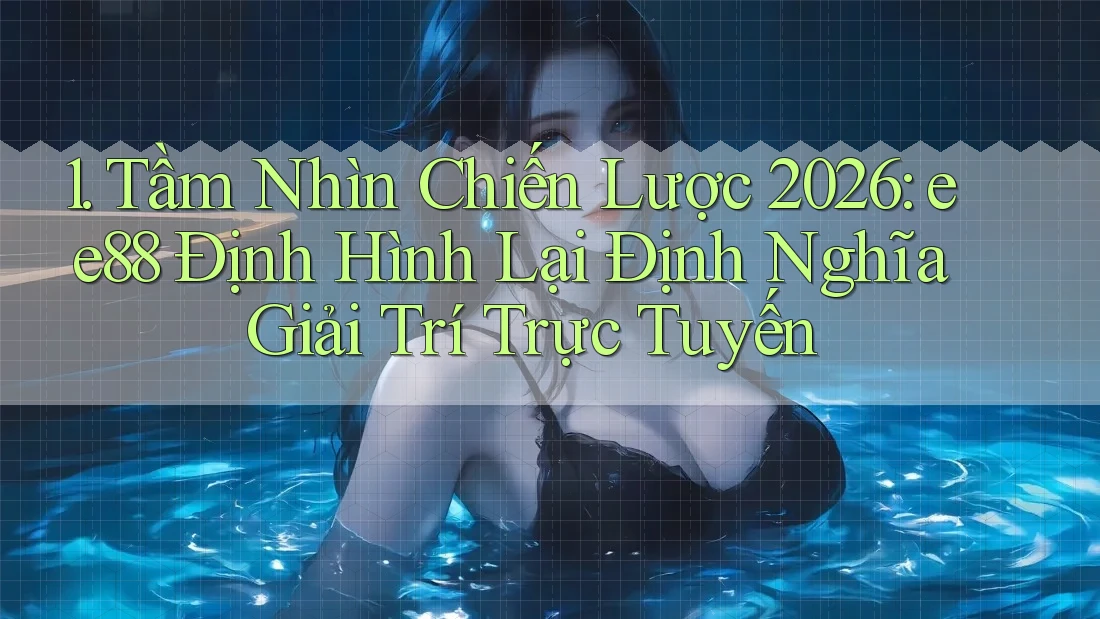 1. Tầm Nhìn Chiến Lược 2026: ee88 Định Hình Lại Định Nghĩa Giải Trí Trực Tuyến