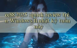 ee88 2025 quick review trên Windows 11 nhật ký tuần này