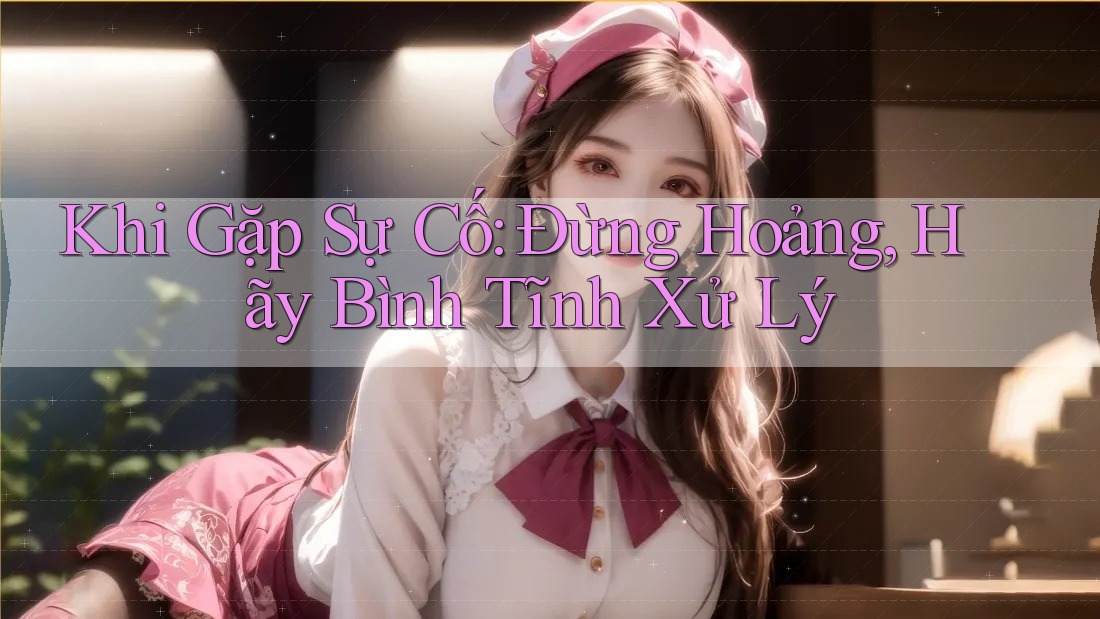 Khi Gặp Sự Cố: Đừng Hoảng, Hãy Bình Tĩnh Xử Lý Khi Gặp Sự Cố: Đừng Hoảng, Hãy Bình Tĩnh Xử Lý