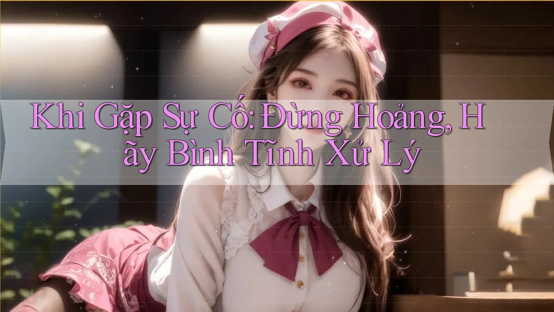 Khi Gặp Sự Cố: Đừng Hoảng, Hãy Bình Tĩnh Xử Lý