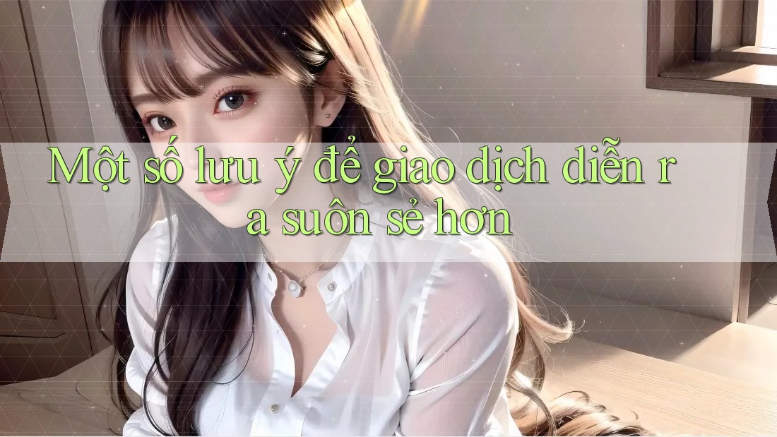 Một số lưu ý để giao dịch diễn ra suôn sẻ hơn Một số lưu ý để giao dịch diễn ra suôn sẻ hơn